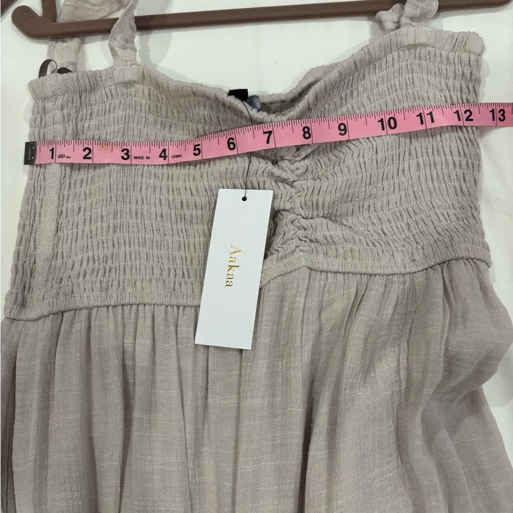 Vici ( Aakaa) Beige Maxi Dress size Small NWT - Picture 8 of 12